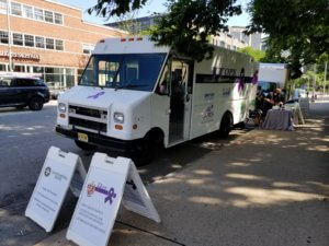 The Morris County Sheriff's Office Hope One vehicle on the Morristown Green on July 6, 2020.