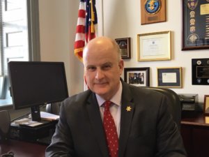 Morris County Sheriff James M. Gannon in his Morristown office.