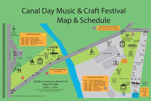 Canal Day Schedule Map 2024