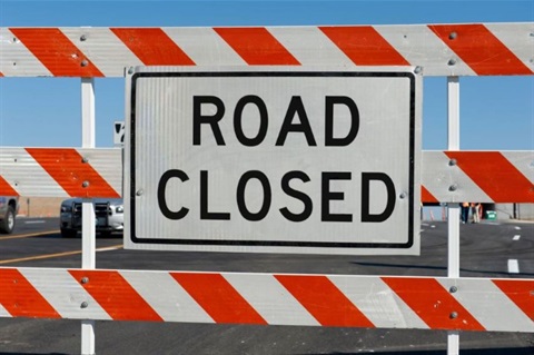 road closed sign