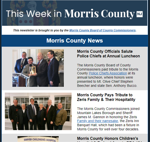 This Week in Morris County newsletter graphic