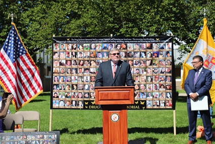 Carroll addressing the crowd