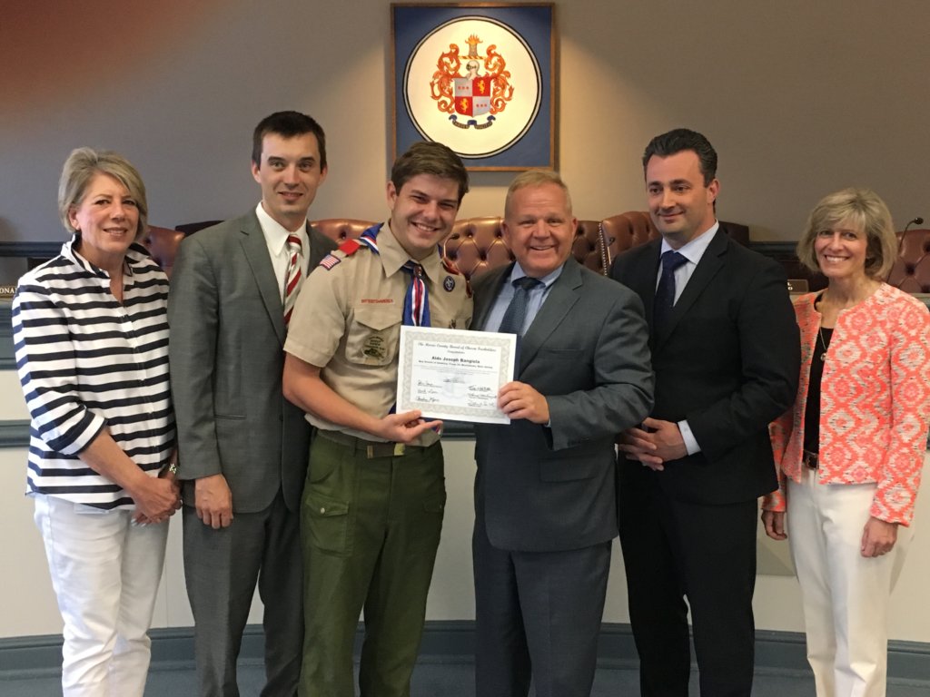 photo of Scout Aldo "Joe'' Bangiola with Freeholders