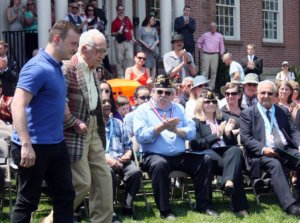 WWII veteran Herman Rosenberg gets a county veteran's medal at 2016 ceremony