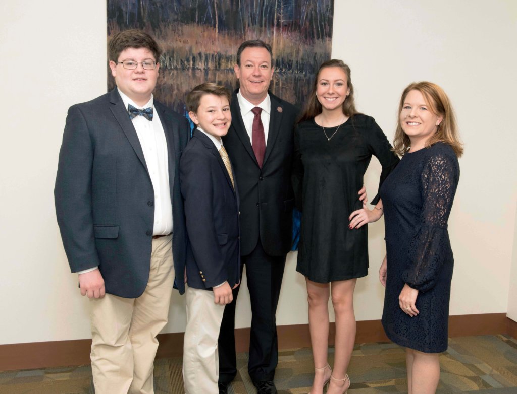 The Iacono family: (l-r) Matteo, Jacob, President Anthony J. Iacono, Mary and wife, Debbie