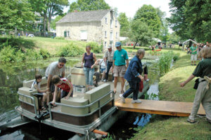 Waterloo Village scenes--canal boats and historic house