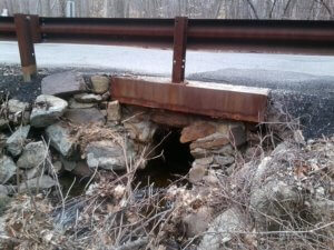 Side view of the bridge