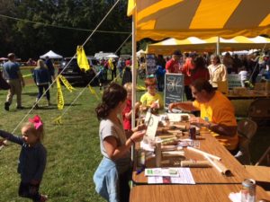 photo showing Hanover Twp. Day 2017, wit crowd at information booths