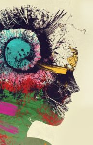abstract logo for the Creative Expression and Music Program shows 