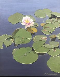 Painting of water lillies