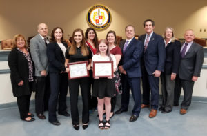 The Morris County Board of Freeholders earlier this year honored two outstanding 4-H youths 