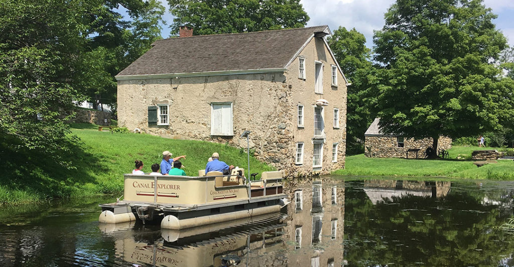 boat tour on the canal