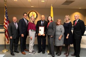 Marine Coirps veteran Emerson Crooks of Randolph was presented a special resolution for his service on the 244th birthday of the U.S. Marine Corps 