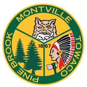 Montville Township logo featuring names Montville, Towaco and Pine Brook