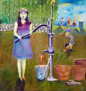 Painting by Santiago Cohen, Earth, 2017, oil on canvas