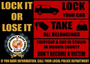 Graphic with advice on protecting your car against theft