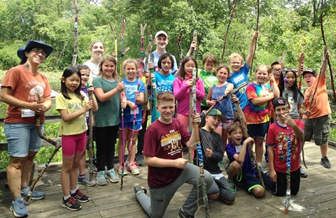 Children at nature camp